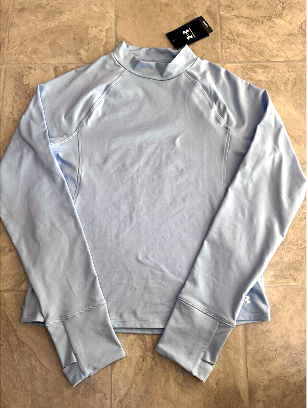 Under Armour Women's Motion cold weather mock sweatshirt nimbus blue Large
